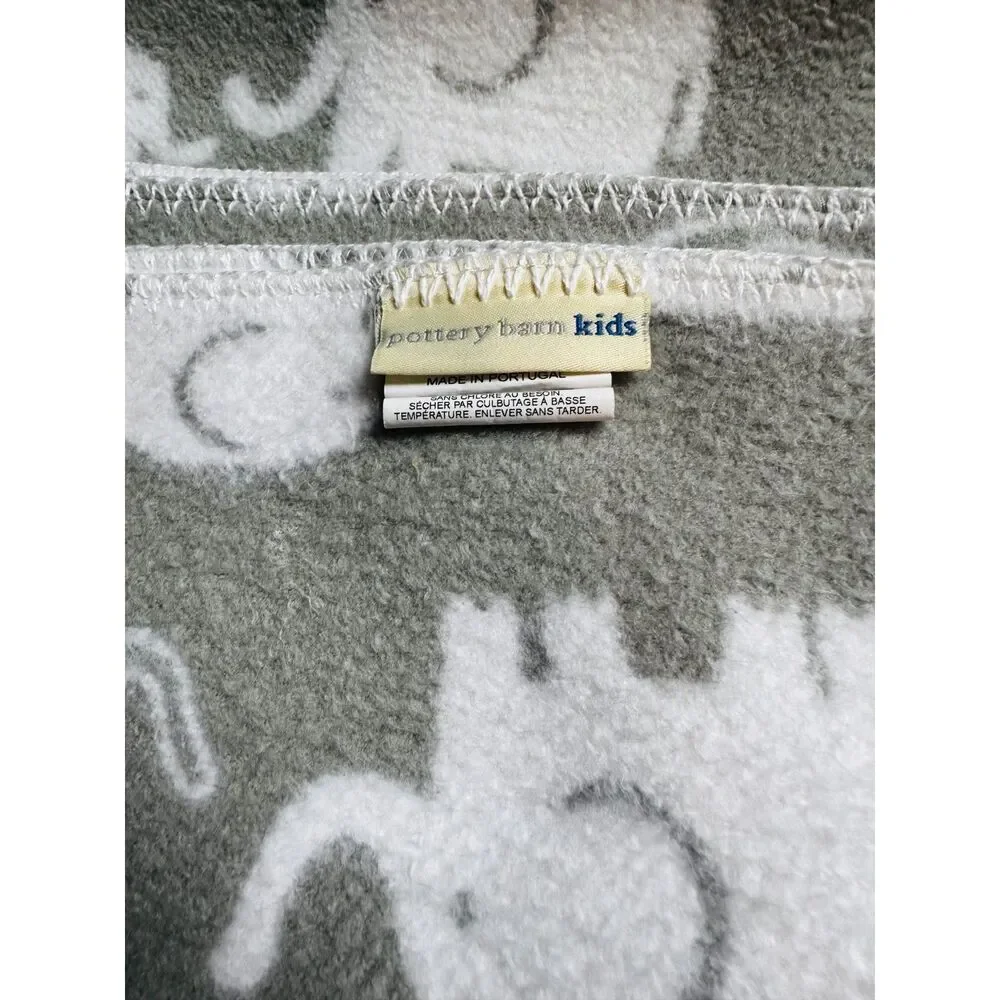 Pottery Barn Baby Crib Set, Gray White, Elephants